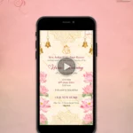 W8405 Elegant Lotus Theme Housewarming Invitation