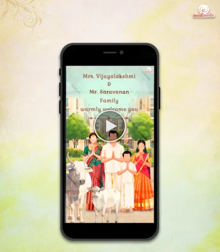 W8425 Traditional Girha Pravesham Invitation