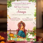 W8250 Artistic Half-Saree Invitation