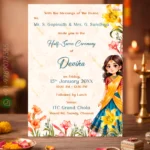 W8305 Elegant Puberty Ceremony Invitation