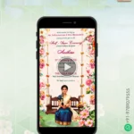 W8280 Elegant Floral Theme Half - Saree Invitation