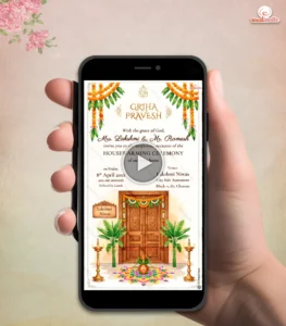House warming invitation video for Griha Pravesh ceremony