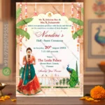 W8285 Elegant Half - Saree Invitation