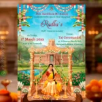 W8270 Traditional Half-Saree Invitation