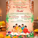 W8440 Traditional Pillar Theme EarPiercing Invitation