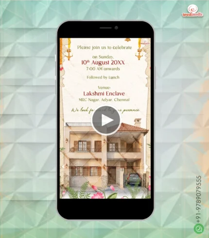 W9759 Tamil Griha Pravesh Invite