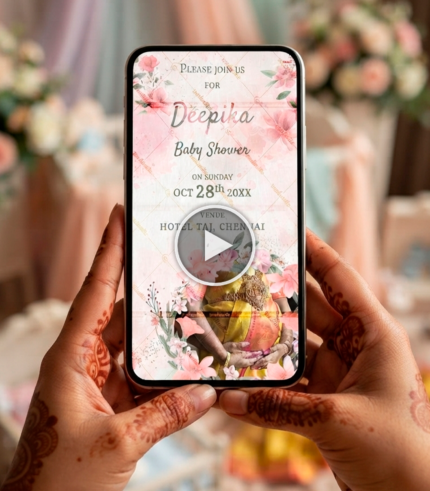Elegant Floral Baby Shower Invitation