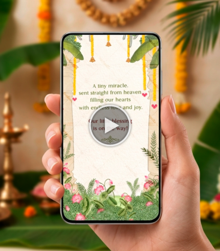 Traditional Seemantham Invitation | South Indian Baby Shower