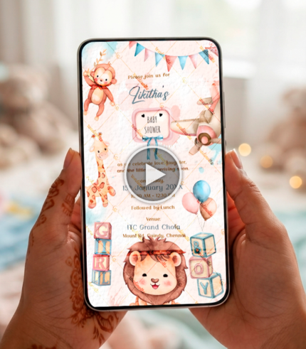 Cute Pastel Baby Shower Invitation